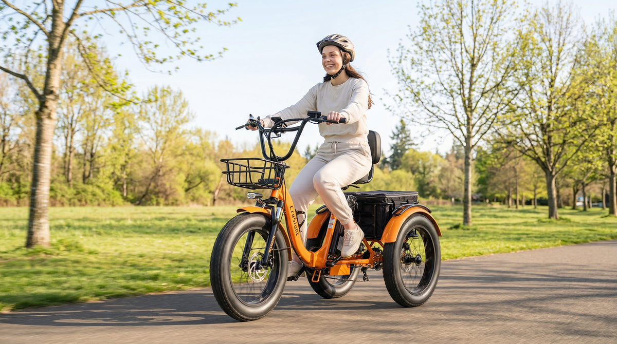 CroSight T3 Pro electric tricycle with rear-drive differential and comfort upgrades