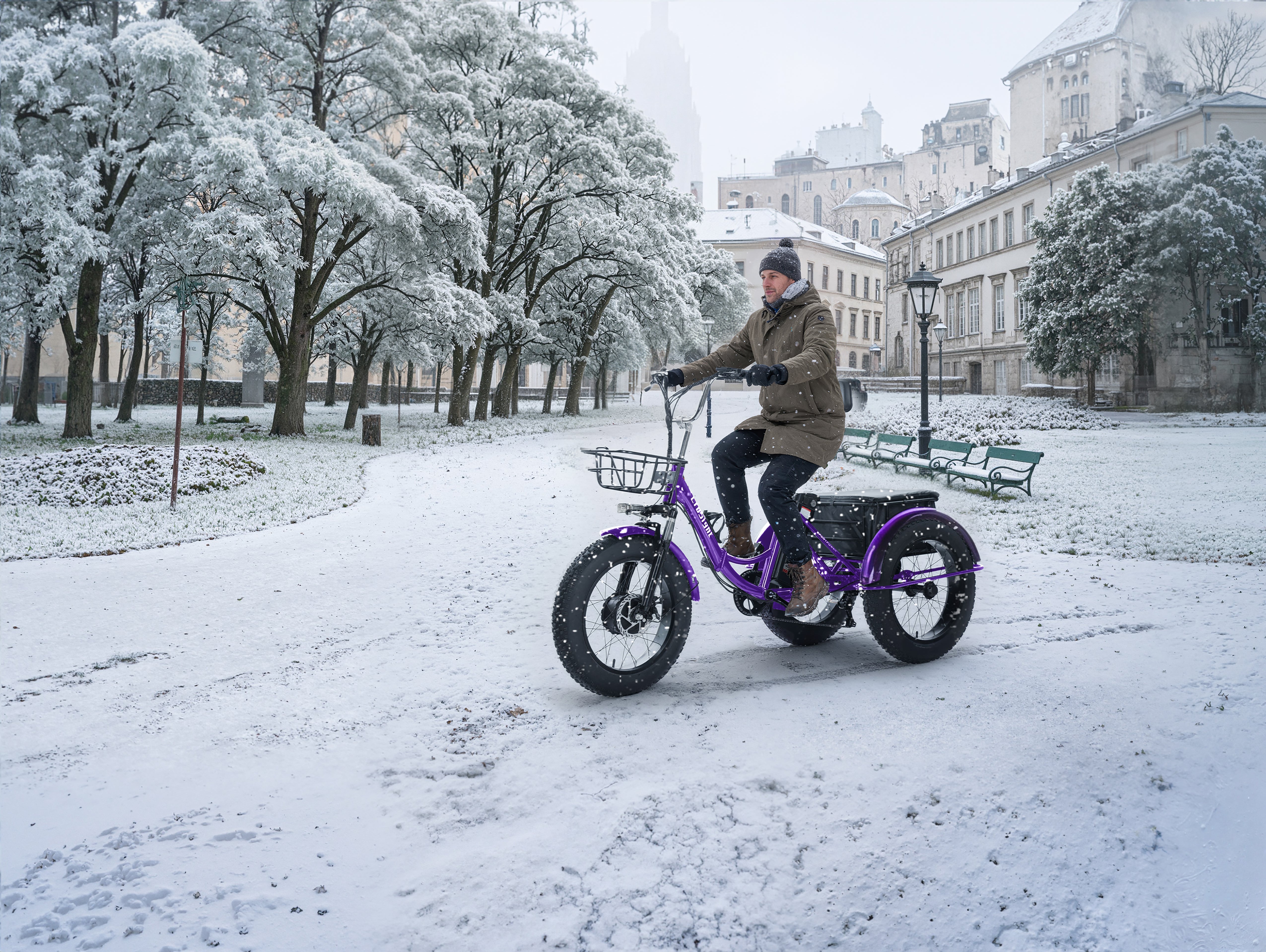 CroSight 1.0 Foldable Fat Tire Electric Trike for Adults