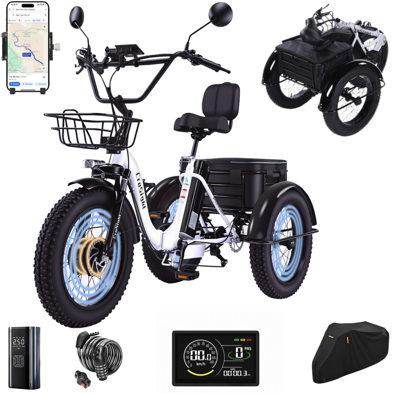 CroSight T3 Classic Electric Trike for Adults & Seniors Everyday Comfort