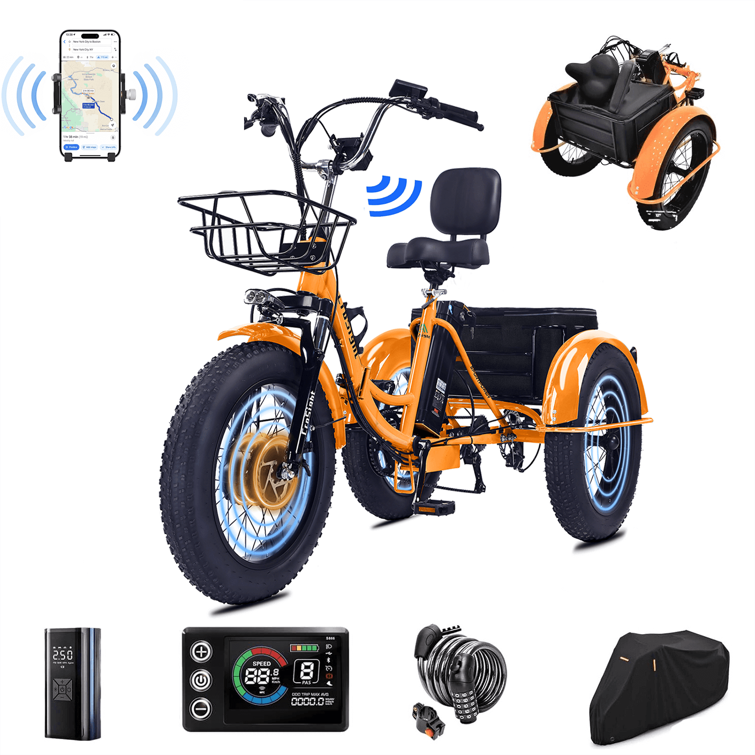 CroSight 2.0 Smart Bluetooth Foldable Electric Trike
