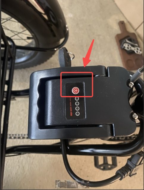Photo showing the battery power switch location.