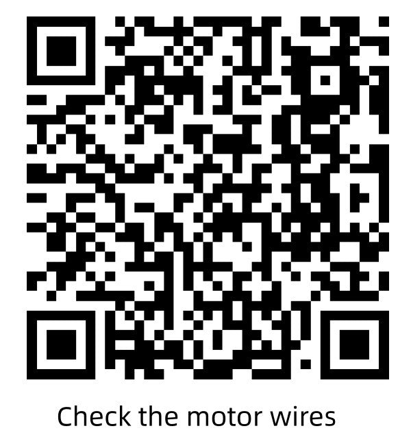 QR code for the E07 motor wire connection check guide.