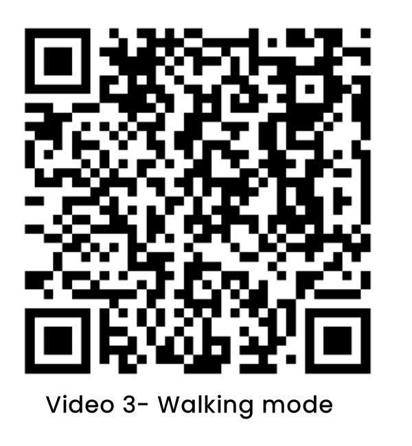 QR code for the Video 3 walking mode test guide.