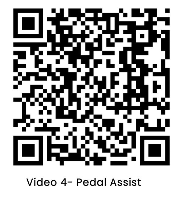QR code for the Video 4 pedal assist test guide.