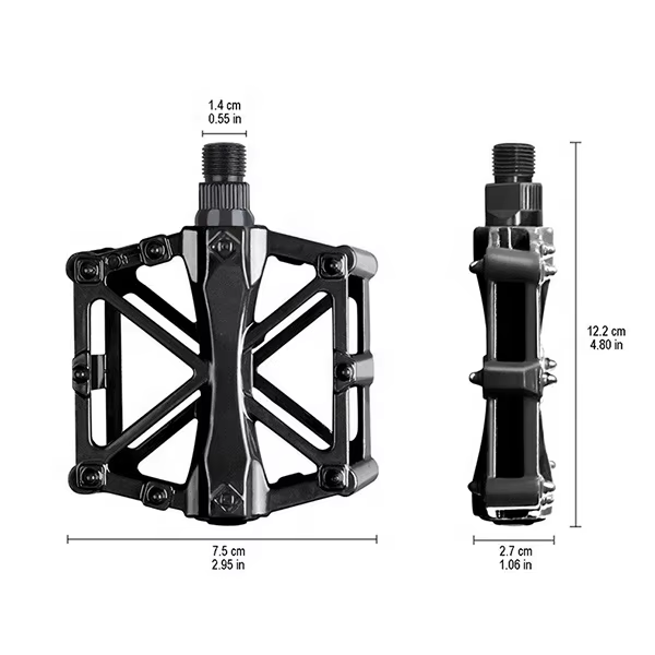 Mountain Bike Flat Platform Pedals, Ultralight Cycling Pedals for MTB & Fixed Gear Bikes