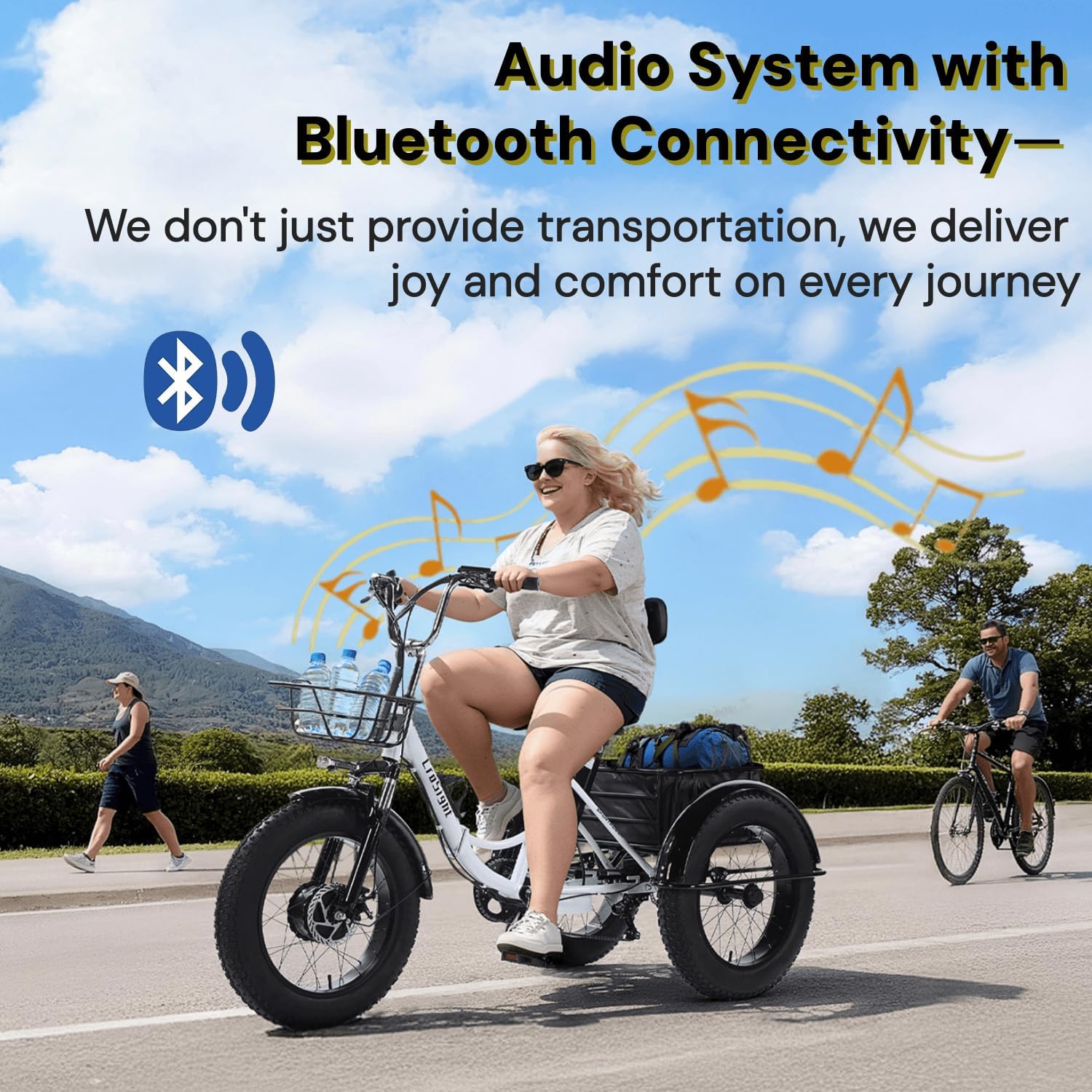 CroSight 2.0 Pro Electric Tricycle for Adults, 20"x4" Fat Tire Folding Electric Trike, Peak 1700W 48V 20Ah Removable Battery, Rear-Wheel Drive, Bluetooth Speaker, USB Port, 22MPH 75KM, 3 Wheel E-Trike