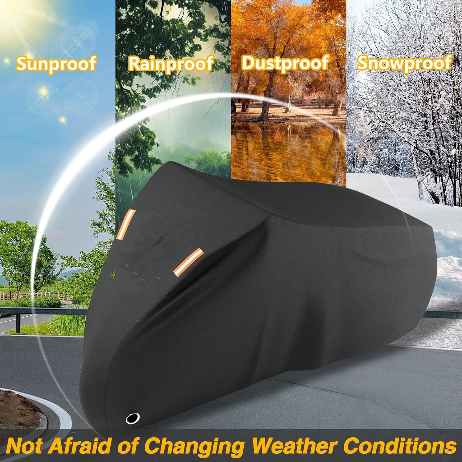 Electric Tricycle Cover for Adults, 420D Heavy Duty Electric Trike Covers, Waterproof Outdoor with 3 Wheel Lock Holes