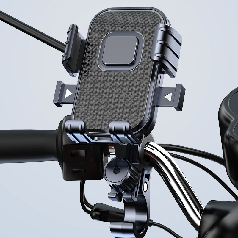 Universal Motorcycle And Bike Phone Mount Holder with Handlebar Lock – Fits Most Models
