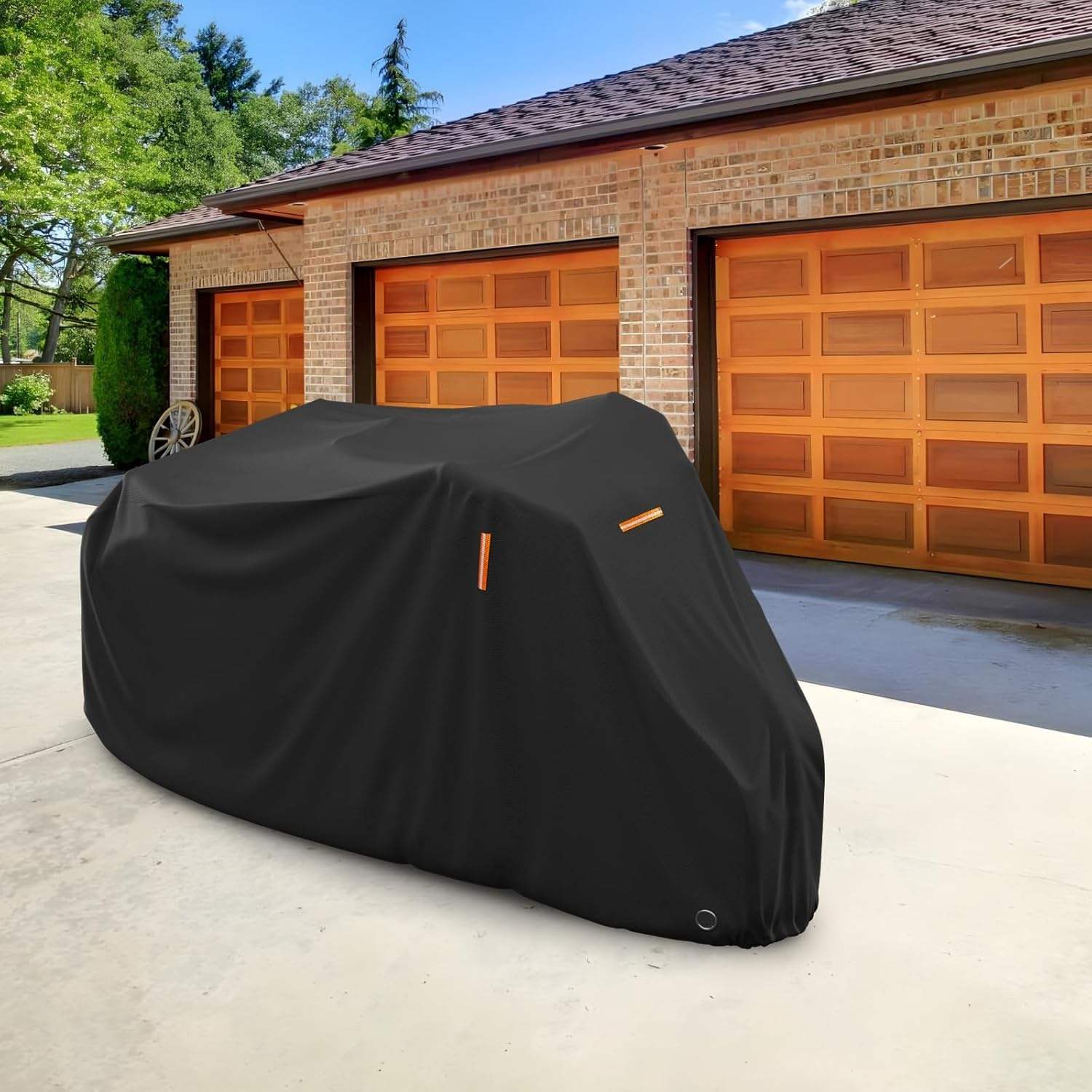 Electric Tricycle Cover for Adults, 420D Heavy Duty Electric Trike Covers, Waterproof Outdoor with 3 Wheel Lock Holes