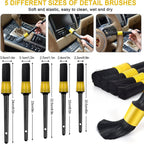 20PCS Auto Detailing Brush Drill Cleaning Set, Car Cleaning Tools Kit for Interior & Wheels
