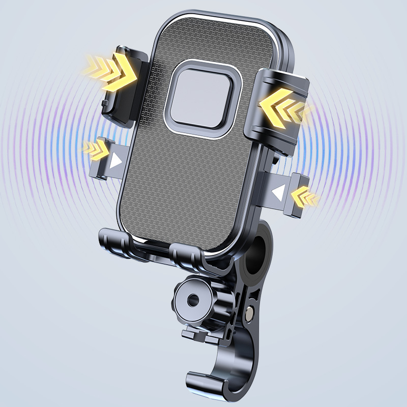 Universal Motorcycle And Bike Phone Mount Holder with Handlebar Lock – Fits Most Models