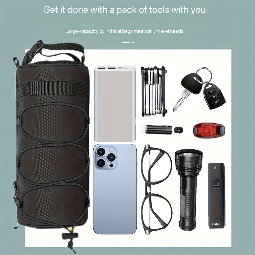 Waterproof Electric Tricycle Handlebar Bag with Quick Buckle, Tricycle Storage Bag for Phone & Tools